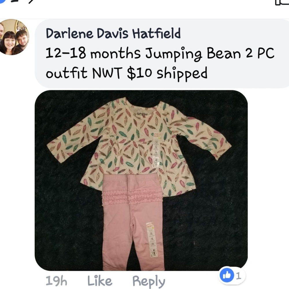 12-18 months Jumping Bean NWT 2 PC outfit